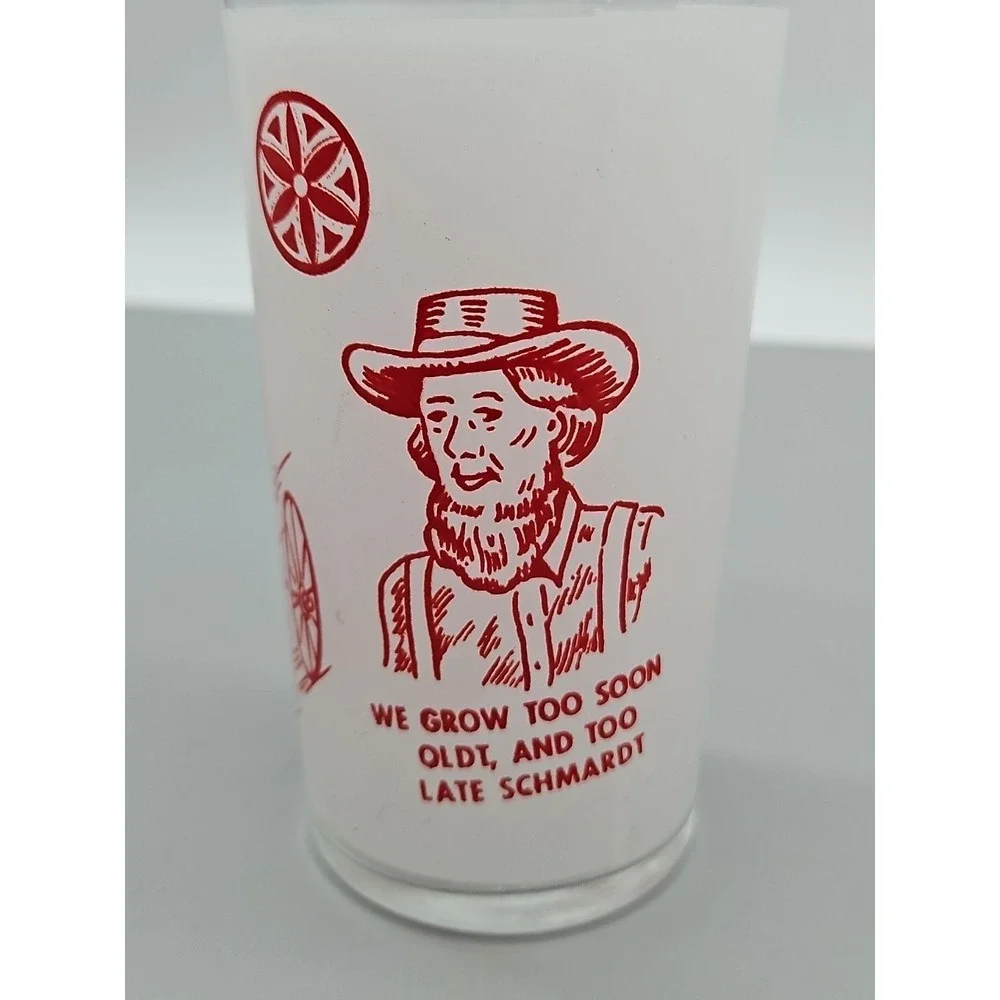 Vintage Pennsylvania Dutch Country Souvenir Glass Humorous Content‎